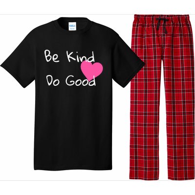 Be Kind Do Good Heart Inspirational Graphic Pajama Set