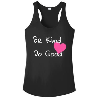 Be Kind Do Good Heart Inspirational Graphic Ladies PosiCharge Competitor Racerback Tank