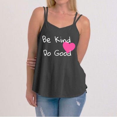 Be Kind Do Good Heart Inspirational Graphic Women's Strappy Tank