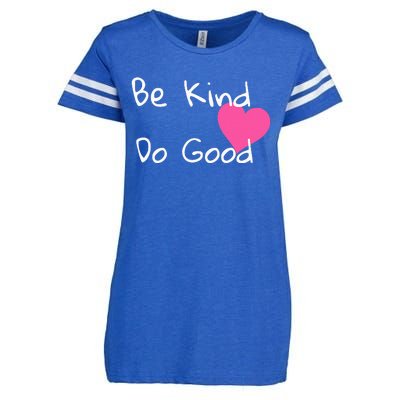 Be Kind Do Good Heart Inspirational Graphic Enza Ladies Jersey Football T-Shirt