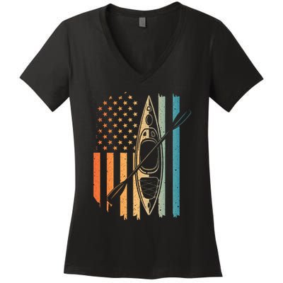 Best Kayak Design Kayaking Kayaker Kayak Women's V-Neck T-Shirt