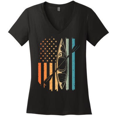 Best Kayak Design Kayaking Kayaker Kayak Women's V-Neck T-Shirt