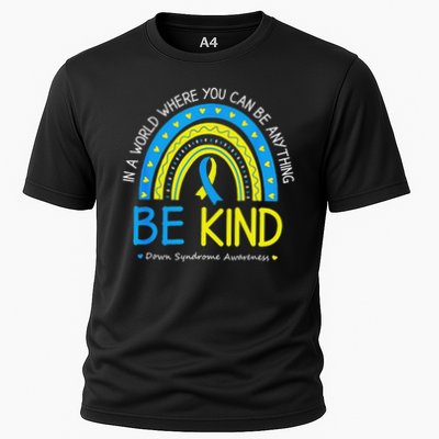Be Kind Down Syndrome Awareness October Teacher Cooling Performance Crew T-Shirt
