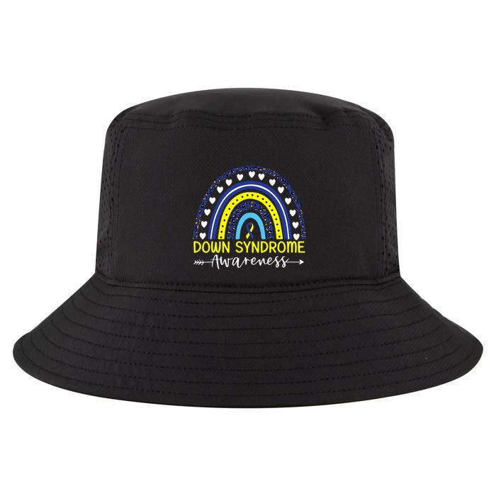 Be Kind Down Syndrome Awareness Ribbon Rainbow Kindness Gift Cool Comfort Performance Bucket Hat