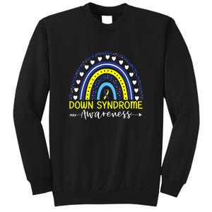 Be Kind Down Syndrome Awareness Ribbon Rainbow Kindness Gift Sweatshirt