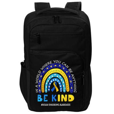 Be Kind Down Syndrome Awareness Rainbow Impact Tech Backpack