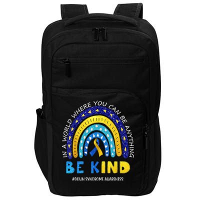 Be Kind Down Syndrome Awareness Rainbow Impact Tech Backpack