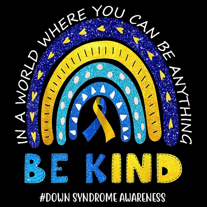 Be Kind Down Syndrome Awareness Rainbow Youth Performance Sprint T-Shirt
