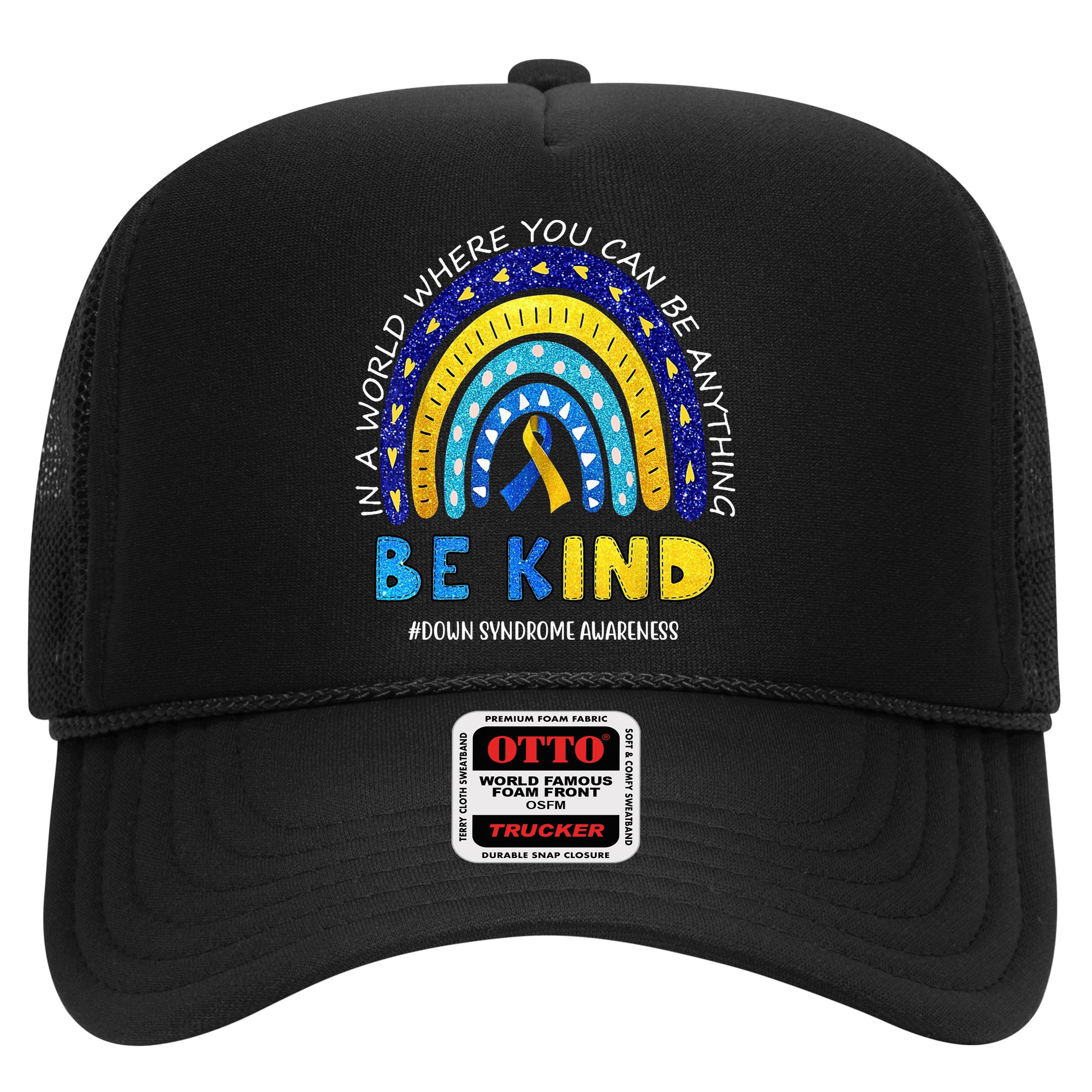 Be Kind Down Syndrome Awareness Rainbow Hat