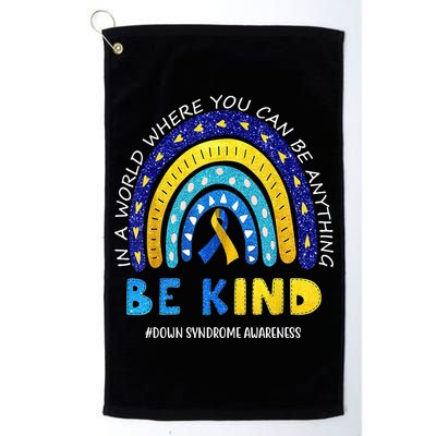 Be Kind Down Syndrome Awareness Rainbow Golf Towel