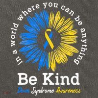 Be Kind Down Syndrome Awareness Ribbon Sunflower Kindness Cotton Canvas Backpack
