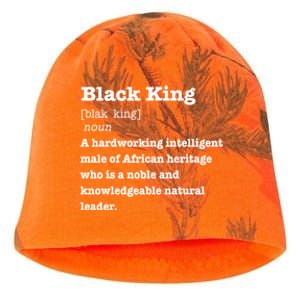 Black King Definition Cool Gift African Pride Melanin Educated Kati - Camo Knit Beanie