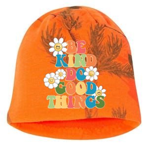 Be Kind Do Good Things Positive Quote Kati - Camo Knit Beanie