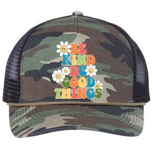 Be Kind Do Good Things Positive Quote Retro Rope Trucker Hat Cap