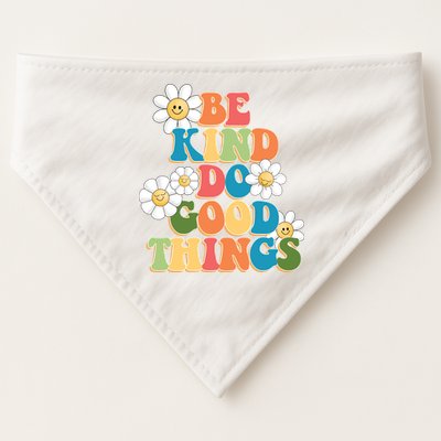Be Kind Do Good Things Positive Quote USA-Made Doggie Bandana