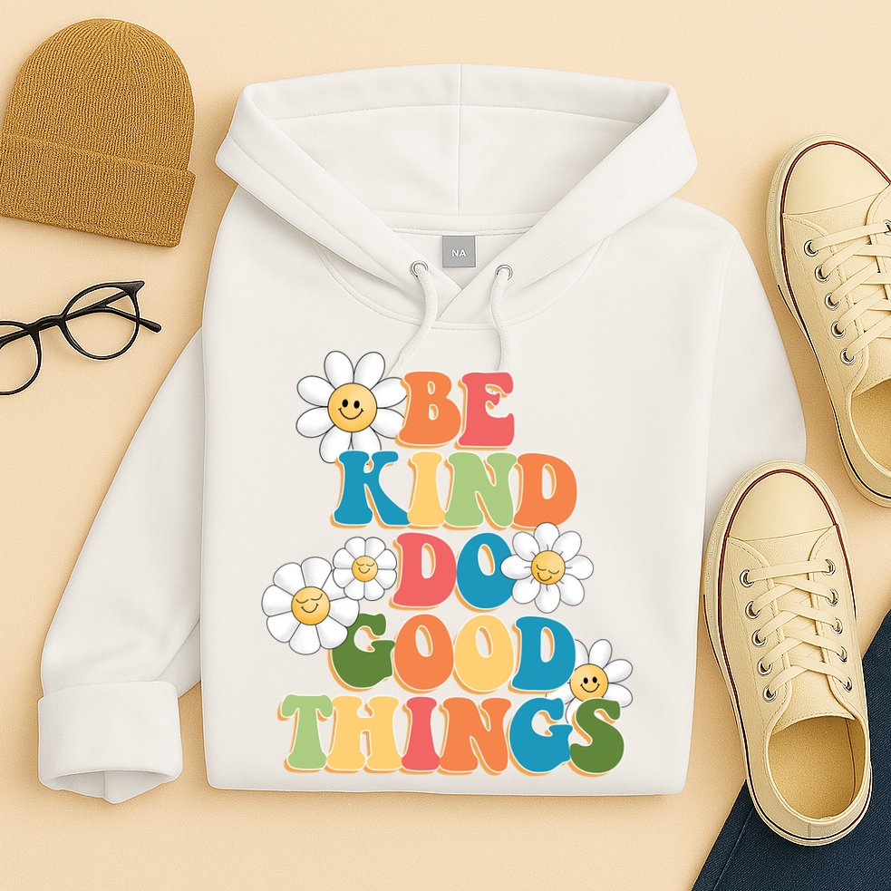 Be Kind Do Good Things Positive Quote Hoodie