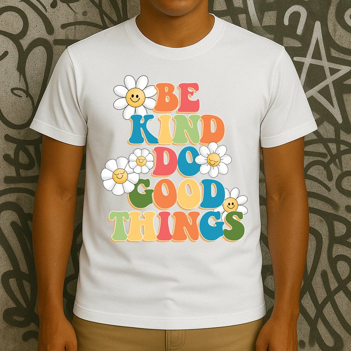 Be Kind Do Good Things Positive Quote T-Shirt