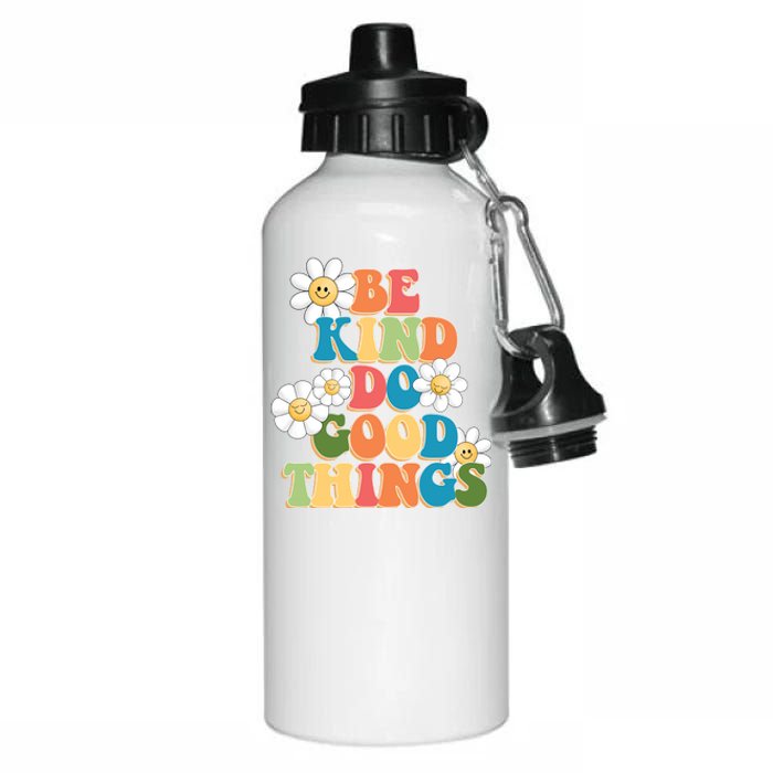 Be Kind Do Good Things Positive Quote Aluminum Water Bottle