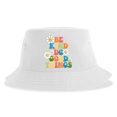 Be Kind Do Good Things Positive Quote Sustainable Bucket Hat