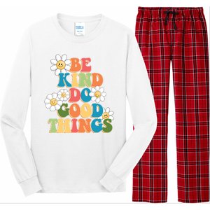 Be Kind Do Good Things Positive Quote Long Sleeve Pajama Set