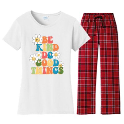 Be Kind Do Good Things Positive Quote Women's Flannel Pajama Set