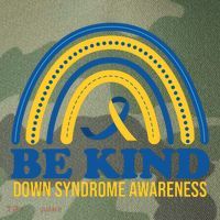 Be Kind Down Syndrome Awareness Rainbow Ribbon Legacy Tie Dye Trucker Hat