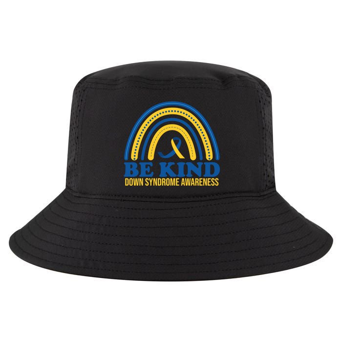 Be Kind Down Syndrome Awareness Rainbow Ribbon Cool Comfort Performance Bucket Hat