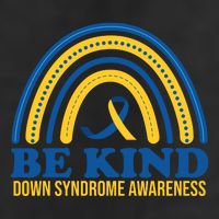 Be Kind Down Syndrome Awareness Rainbow Ribbon Cool Comfort Performance Bucket Hat