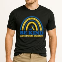 Be Kind Down Syndrome Awareness Rainbow Ribbon Cooling Performance Crew T-Shirt