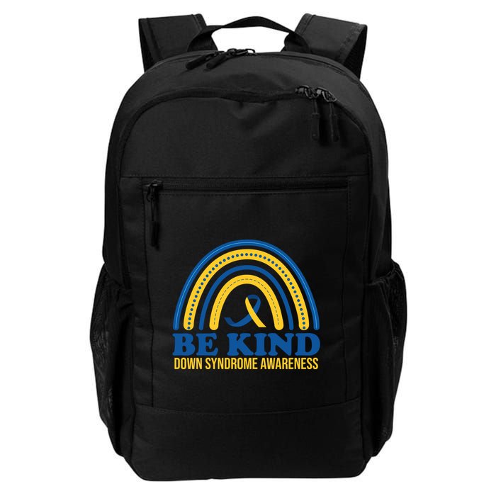 Be Kind Down Syndrome Awareness Rainbow Ribbon Backpack