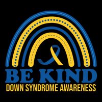 Be Kind Down Syndrome Awareness Rainbow Ribbon Backpack