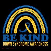 Be Kind Down Syndrome Awareness Rainbow Ribbon Sustainable Bucket Hat