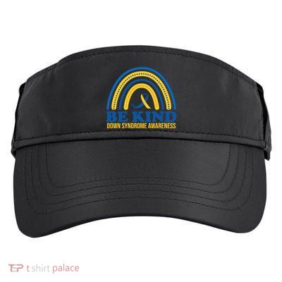 Be Kind Down Syndrome Awareness Rainbow Ribbon Adult Drive Performance Visor