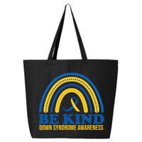 Be Kind Down Syndrome Awareness Rainbow Ribbon 25L Jumbo Tote