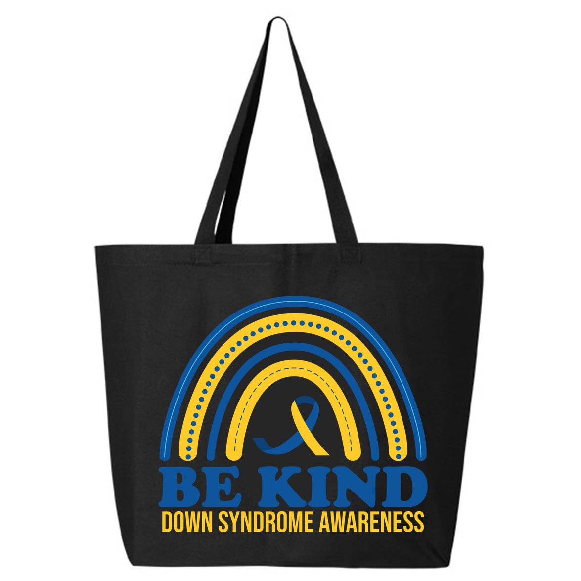 Be Kind Down Syndrome Awareness Rainbow Ribbon 25L Jumbo Tote