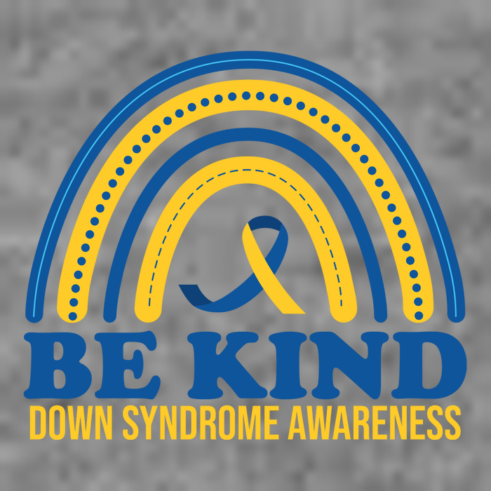 Be Kind Down Syndrome Awareness Rainbow Ribbon Wool Snapback Cap