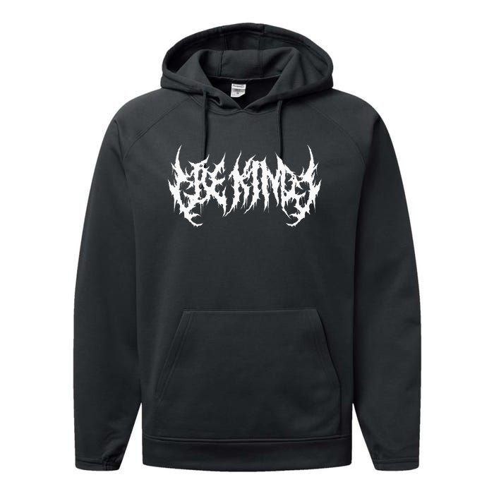 Be Kind. Death Metal Extreme Black Metal Band. Funny Ironic Performance Fleece Hoodie