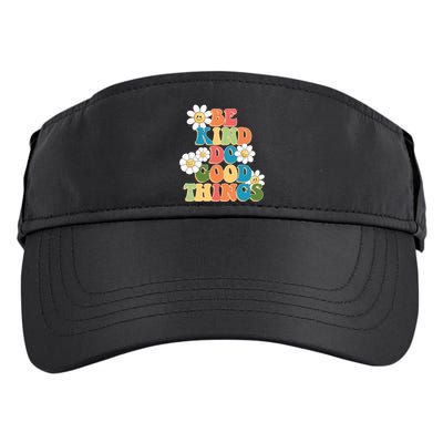 Be Kind Do Good Things Retro Sunflower Adult Drive Performance Visor