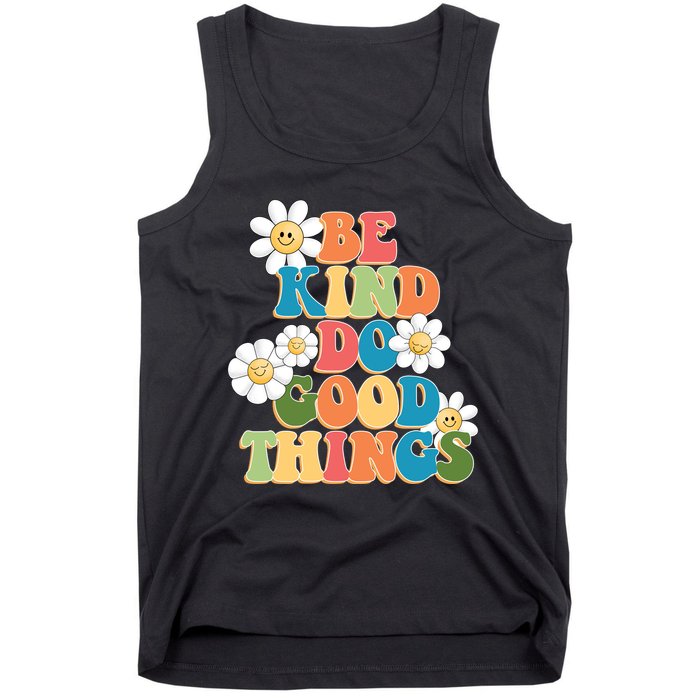 Be Kind Do Good Things Retro Sunflower Tank Top