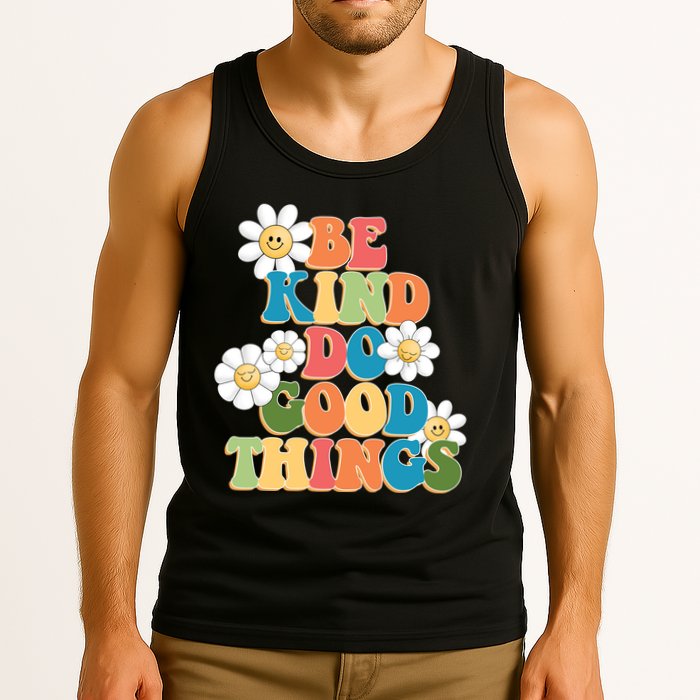 Be Kind Do Good Things Retro Sunflower Tank Top