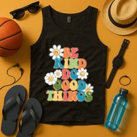 Be Kind Do Good Things Retro Sunflower Tank Top