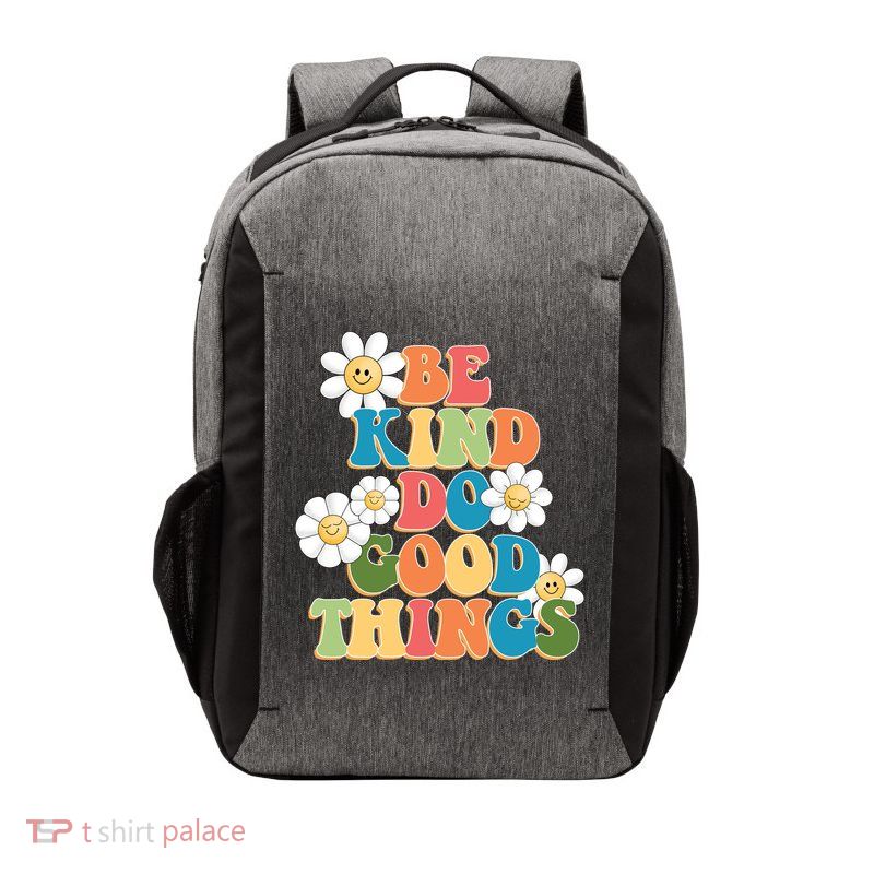 Be Kind Do Good Things Retro Sunflower Vector Backpack