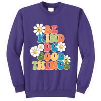 Be Kind Do Good Things Retro Sunflower Sweatshirt