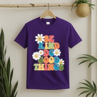 Be Kind Do Good Things Retro Sunflower T-Shirt