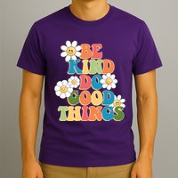 Be Kind Do Good Things Retro Sunflower T-Shirt