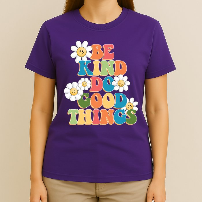 Be Kind Do Good Things Retro Sunflower T-Shirt