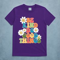 Be Kind Do Good Things Retro Sunflower T-Shirt