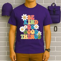 Be Kind Do Good Things Retro Sunflower T-Shirt
