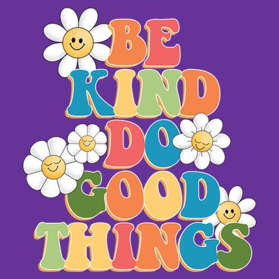 Be Kind Do Good Things Retro Sunflower T-Shirt