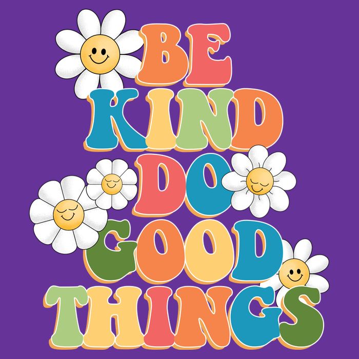 Be Kind Do Good Things Retro Sunflower T-Shirt